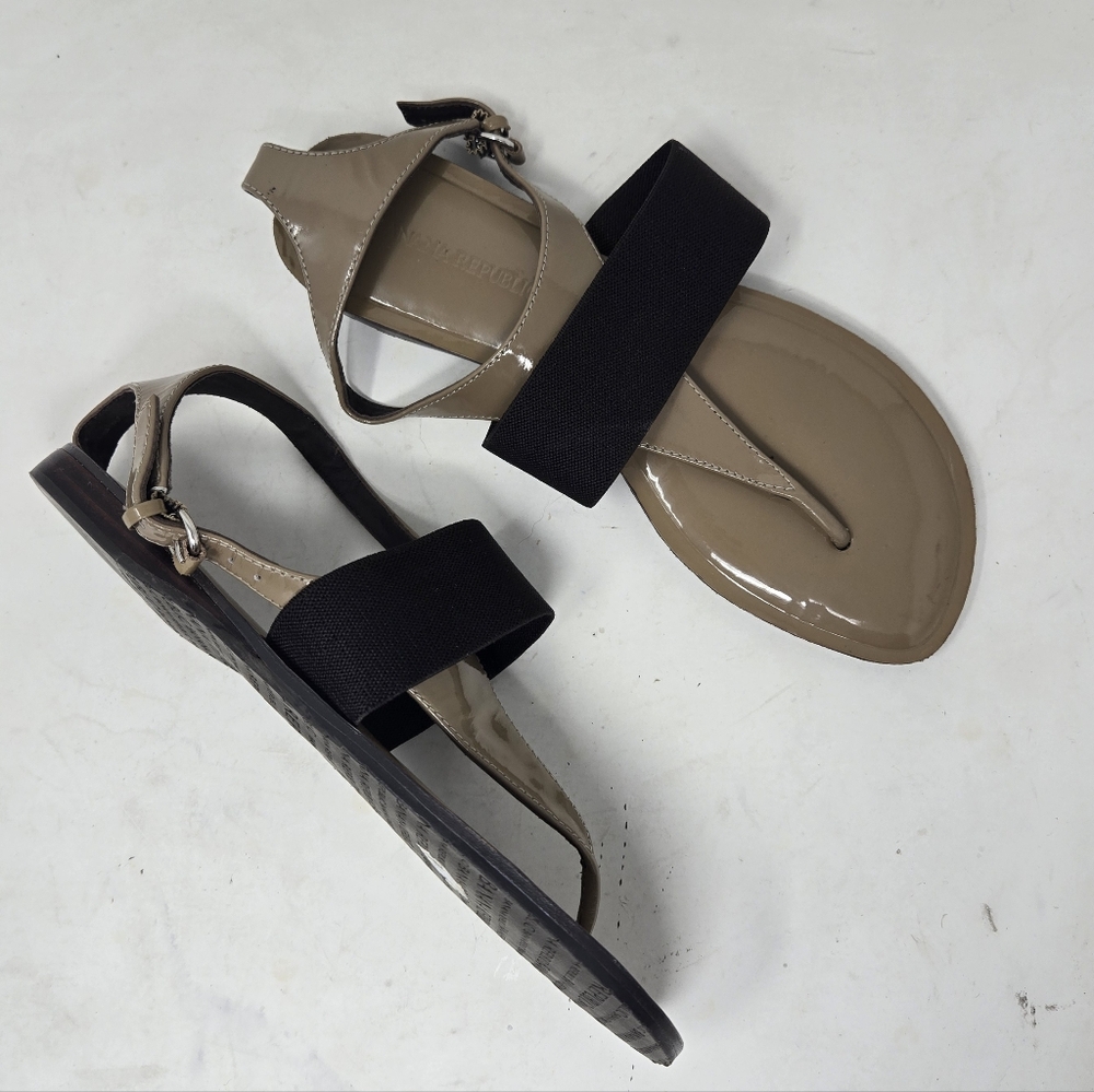 Banana Republic Thong Slingback Leather Flats Sandals Women's Size 6 1/2M